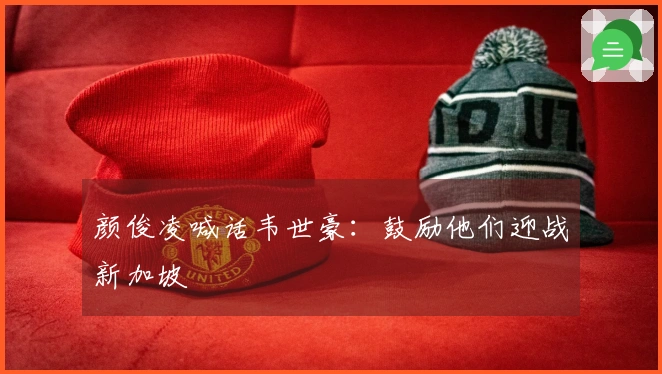 颜俊凌喊话韦世豪：鼓励他们迎战新加坡